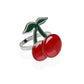 Napkin ring Versa Metal Zinc Alloy 5,5 x 4,5 x 4,5 cm Cherries