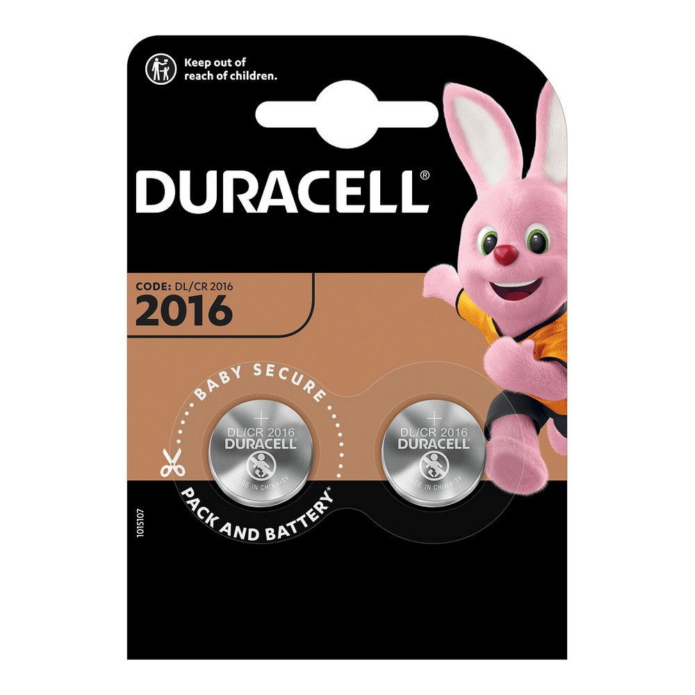 Lithium Button Batteries DL/CR2016 DURACELL 3V (2 uds)