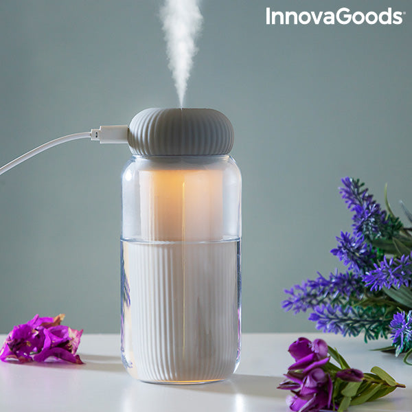 Ultrasonic Humidifier and Aroma Diffuser with LED Stearal InnovaGoods